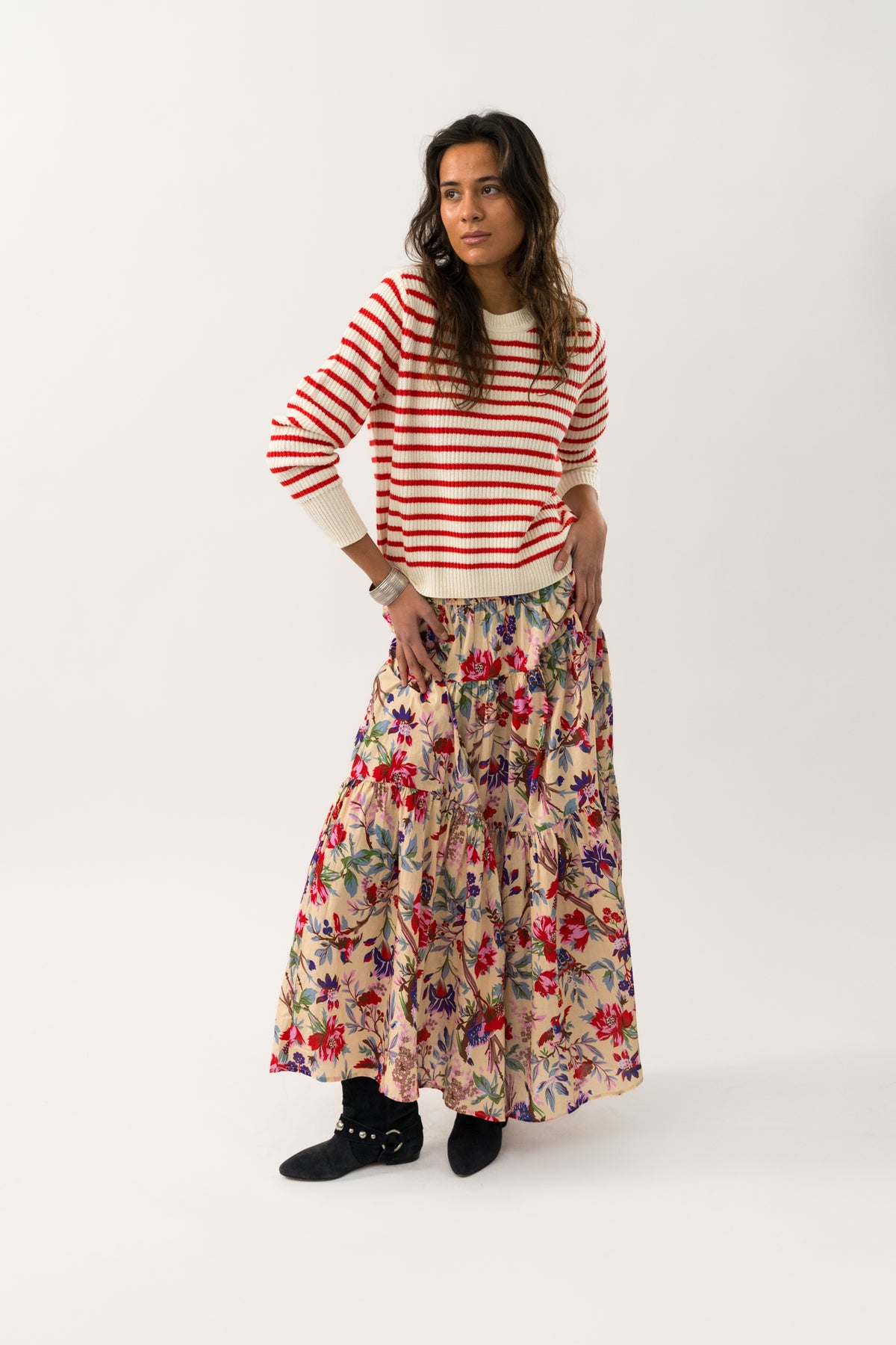 Lollys Laundry SunsetLL Maxi Rock Skirt Blumenmuster