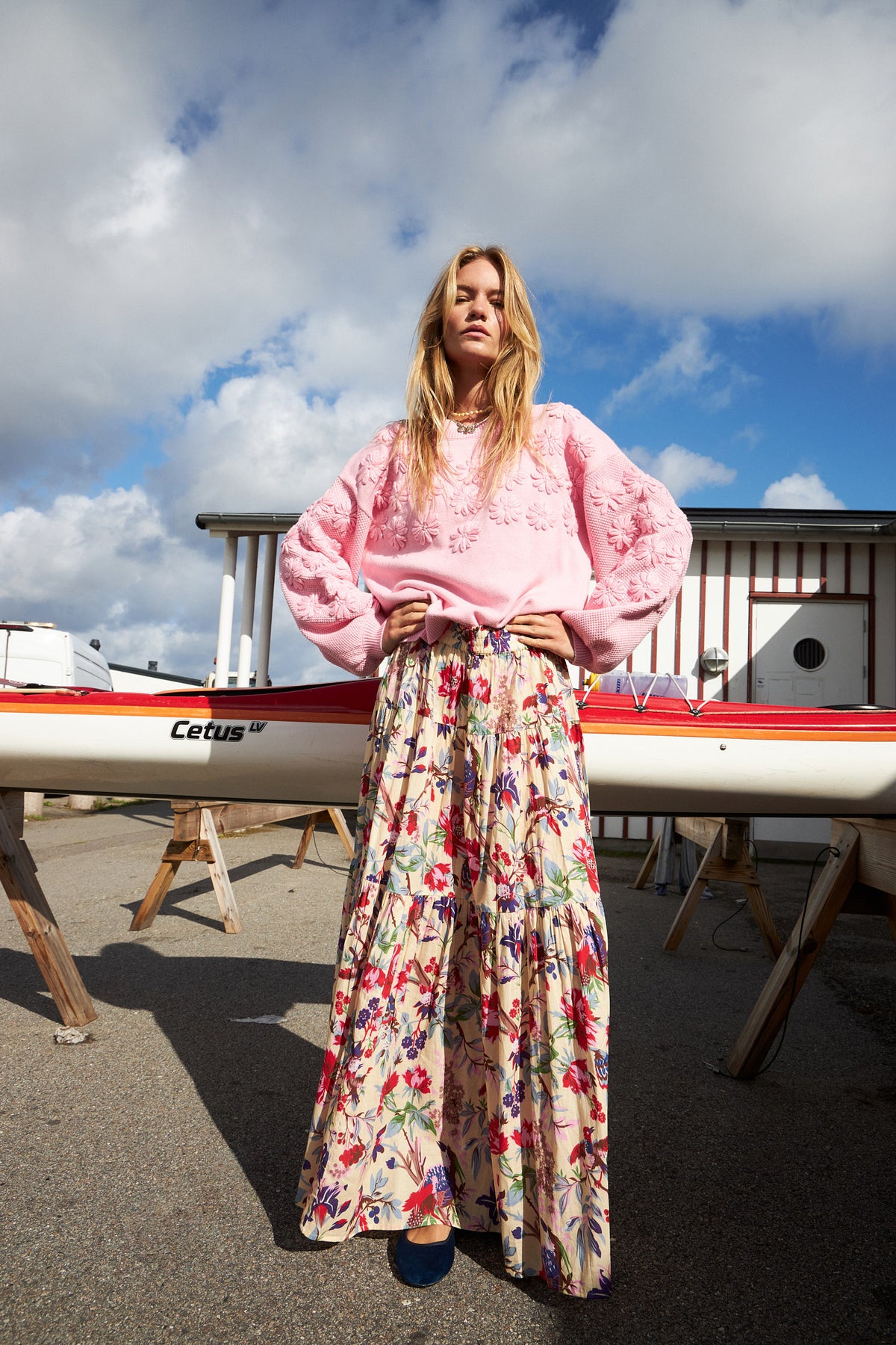 Lollys Laundry SunsetLL Maxi Rock Skirt Blumenmuster