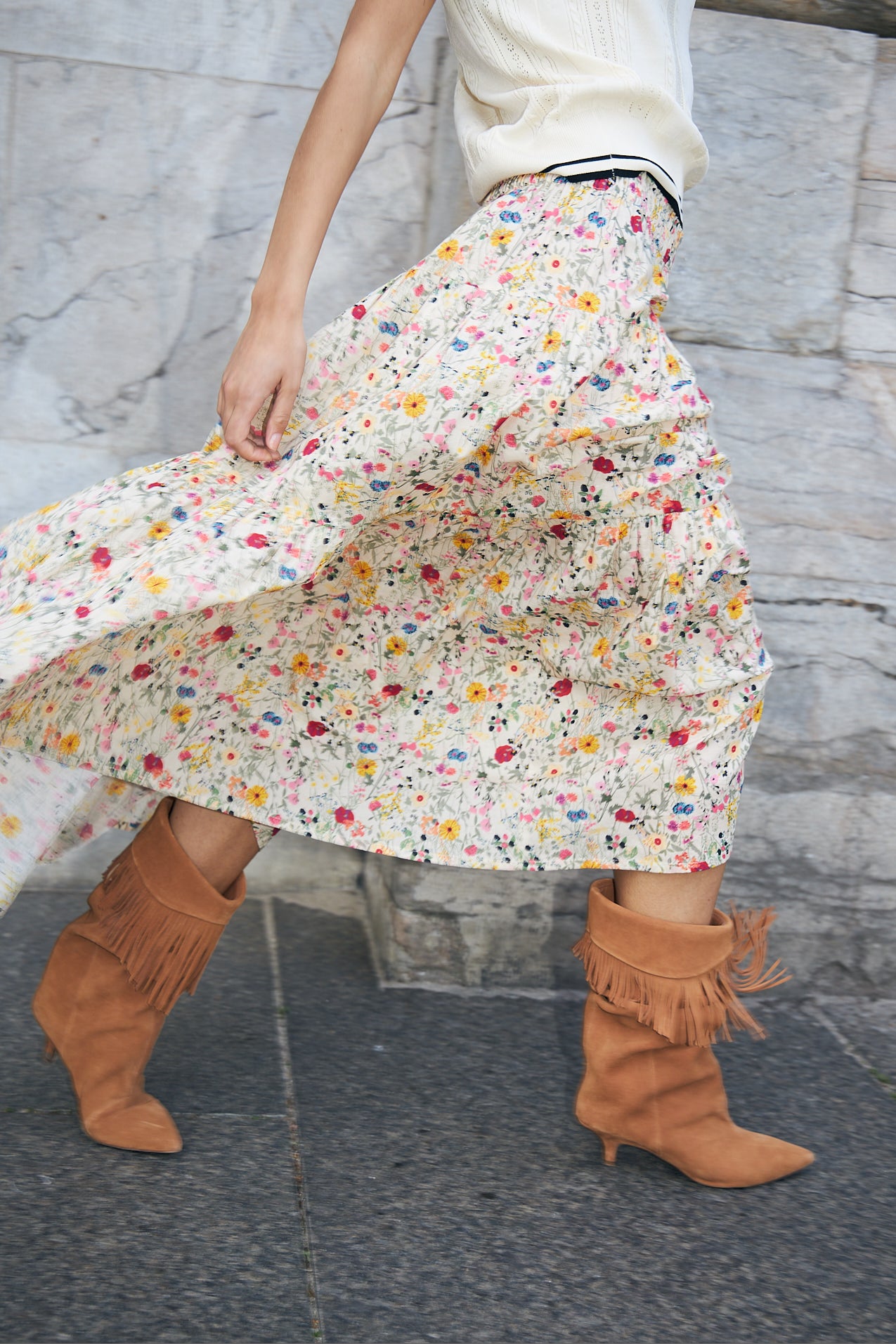 SunsetLL Maxi Rock - Blumenmuster