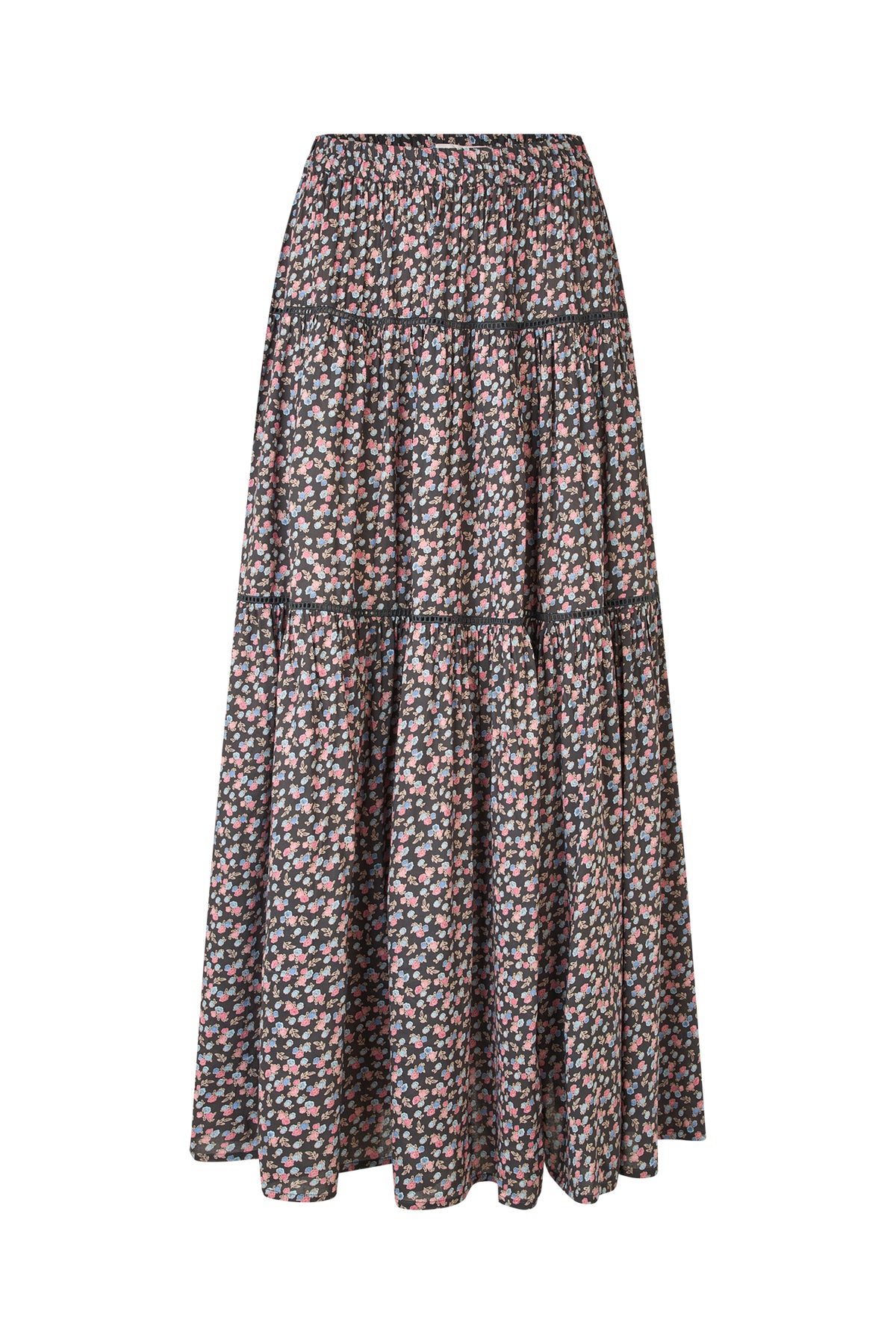 Lollys Laundry SunsetLL Maxi Röcke Skirt Verblasstes Schwarz
