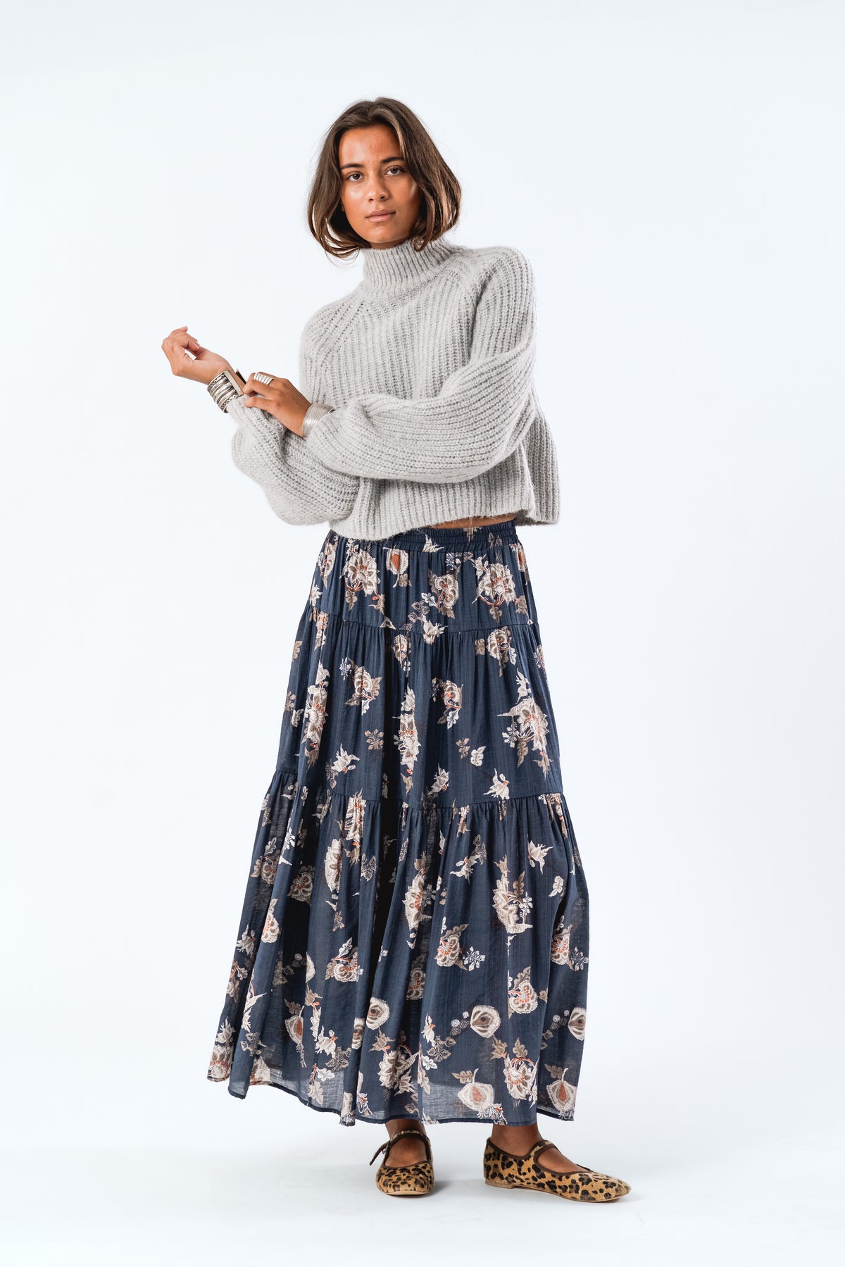 Lollys Laundry SunsetLL Maxi Skirt Skirt Dunkelblau