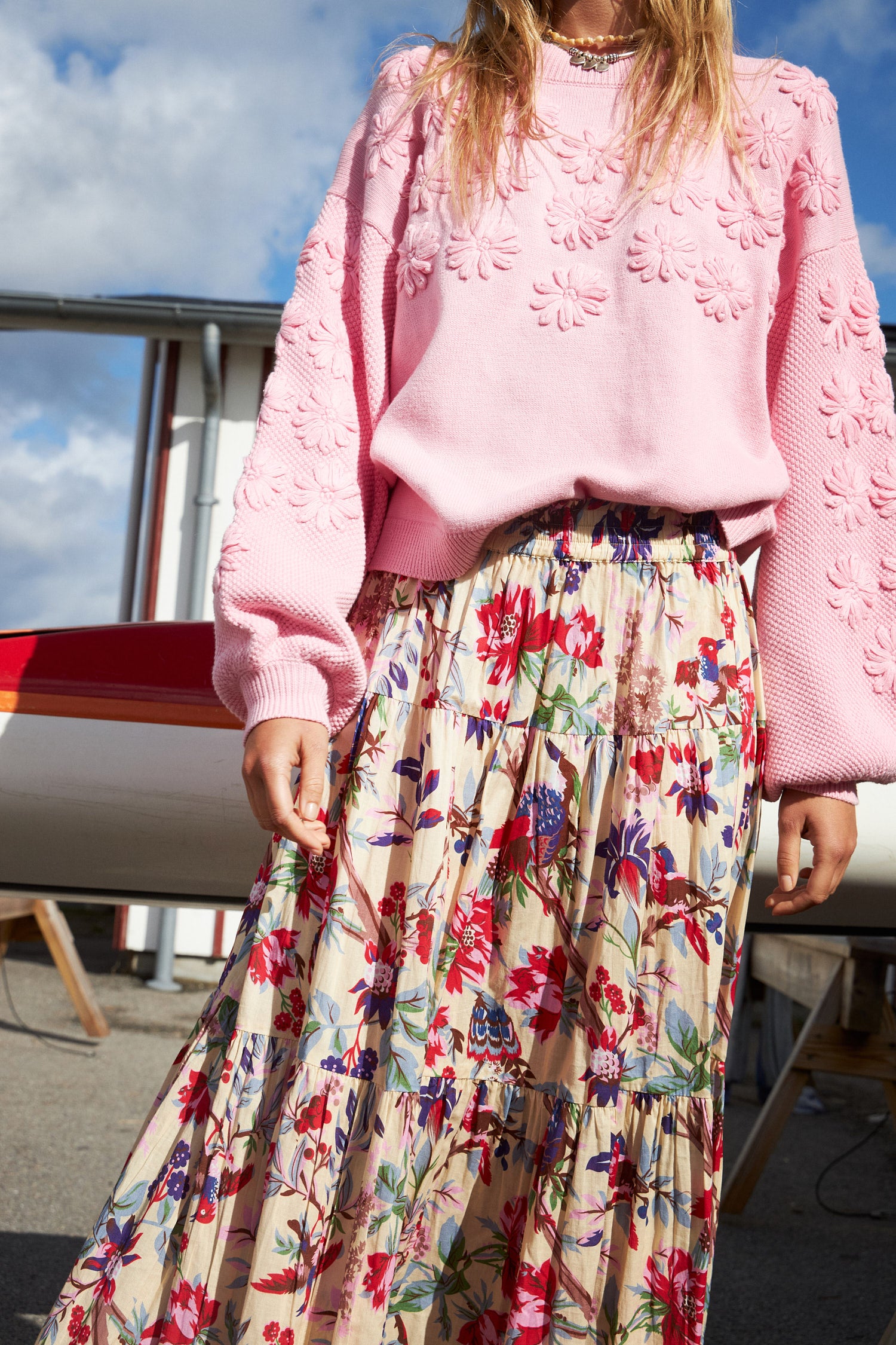 Lollys Laundry SunsetLL Maxi Rock Skirt 74 Flower Print