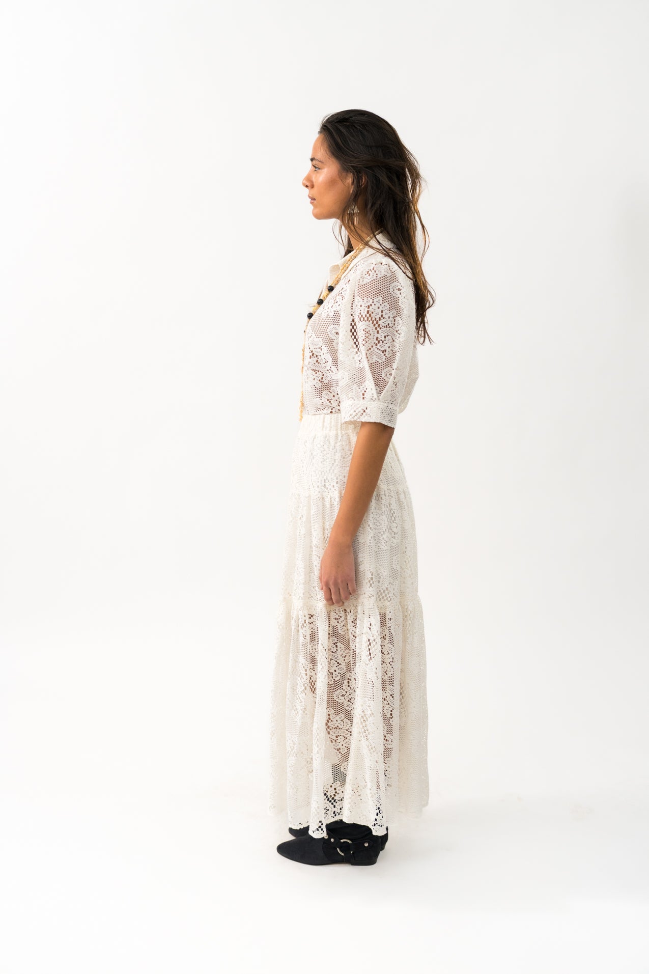 Lollys Laundry SunsetLL Maxi Skirt Skirt 02 Creme