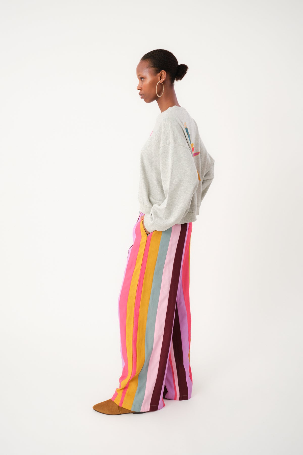 Lollys Laundry SydneyLL Cockatoo Sweatshirt Sweatshirt Hellgrau Melange