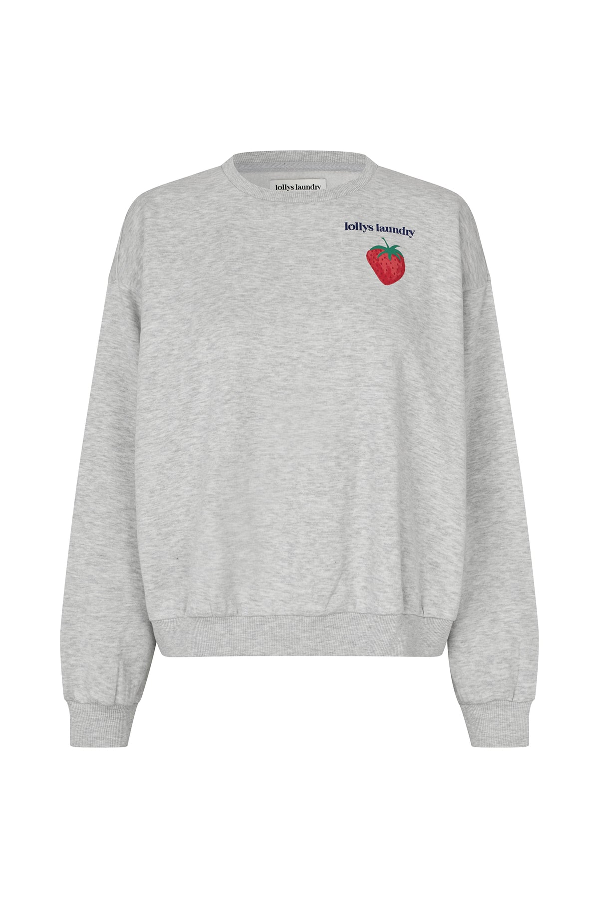 Lollys Laundry SydneyLL Erdbeeren Sweatshirt Sweatshirt Hellgrau Melange