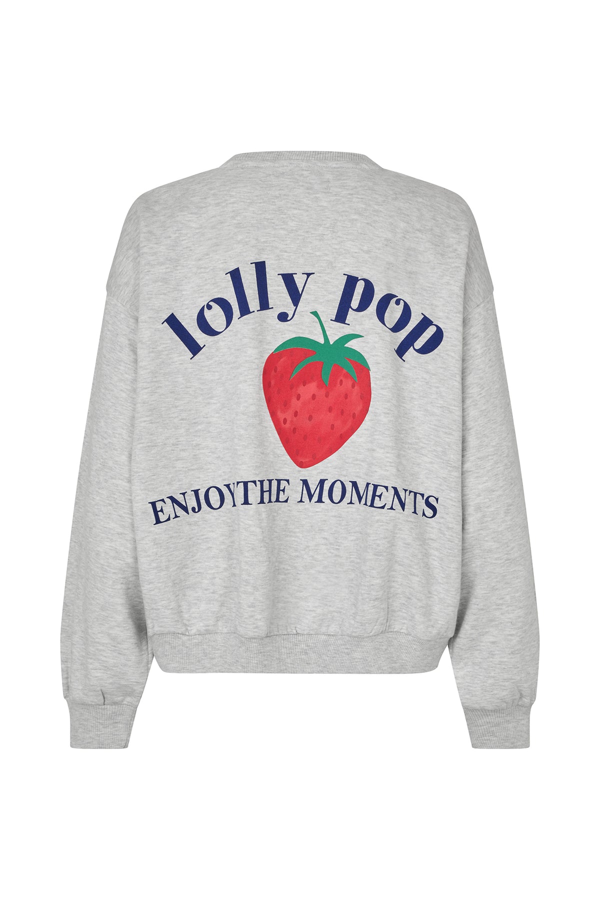 Lollys Laundry SydneyLL Erdbeeren Sweatshirt Sweatshirt Hellgrau Melange