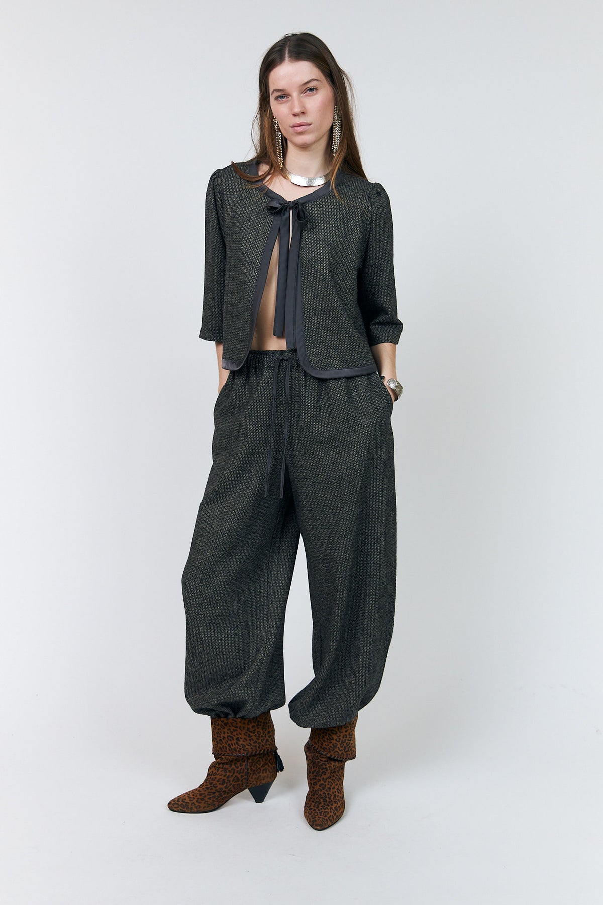 TrineLL kurze Jacke - Dunkelbraun