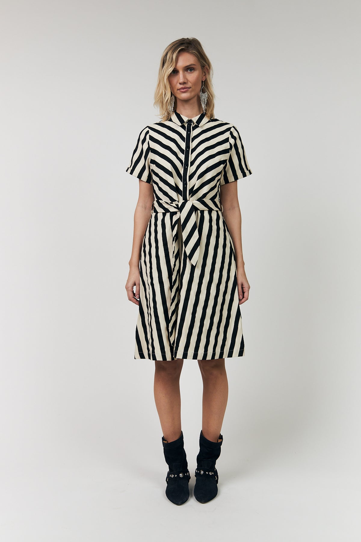 Lollys Laundry TulleLL Midi Hemdkleid Dress Schwarz