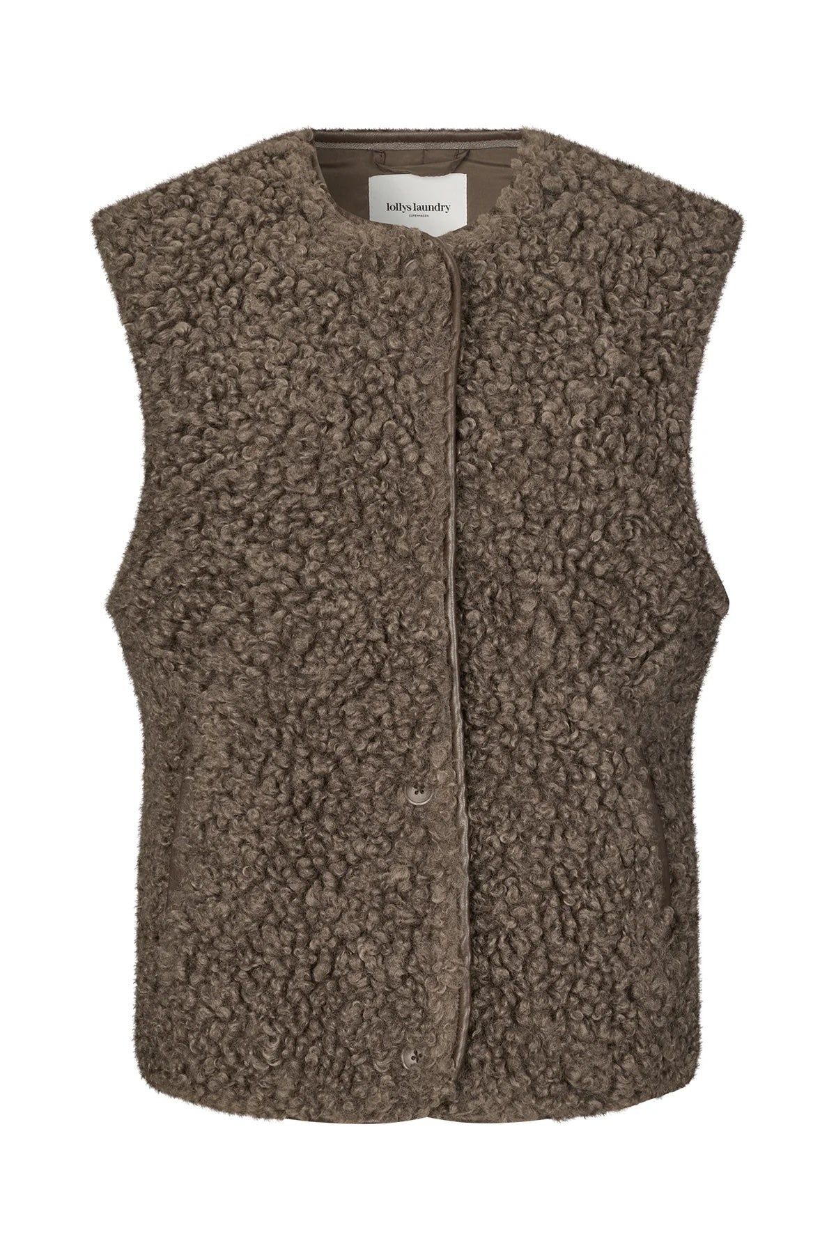 Lollys Laundry VadaLL Weste Vest Dunkelbraun