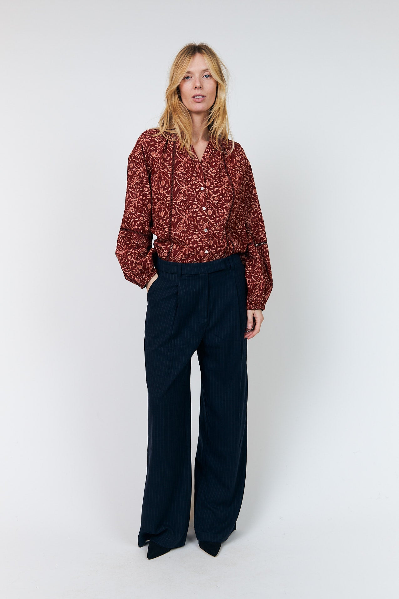 Lollys Laundry VeroLL Bluse Shirt Rostbraun