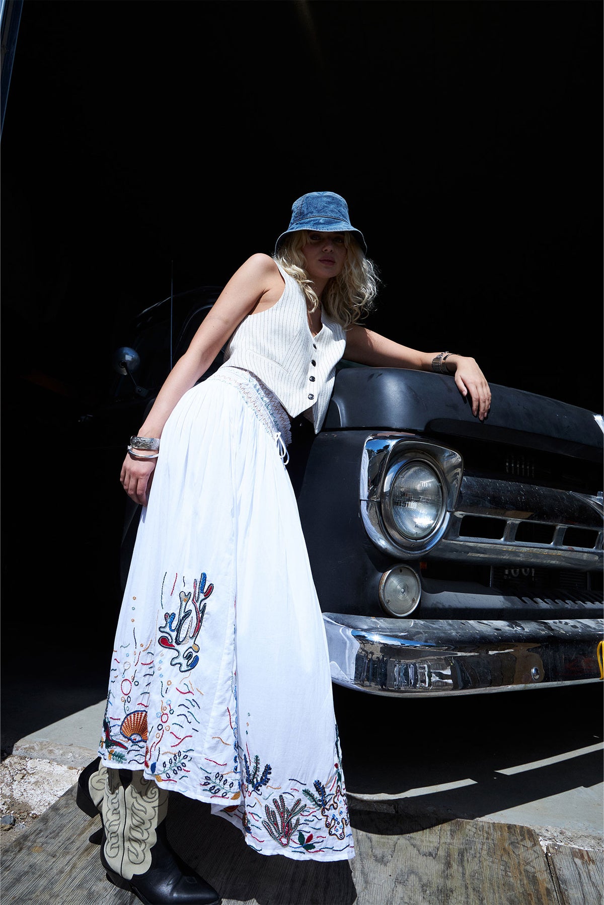 Lollys Laundry WillowLL Bucket Hat Hat Blaues Denim