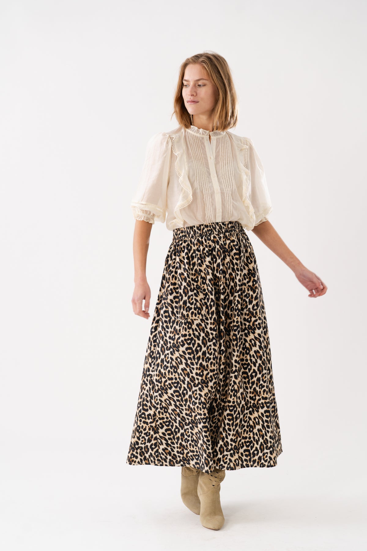 Lollys Laundry AkaneLL Maxi Rock Skirt Leopardenmuster