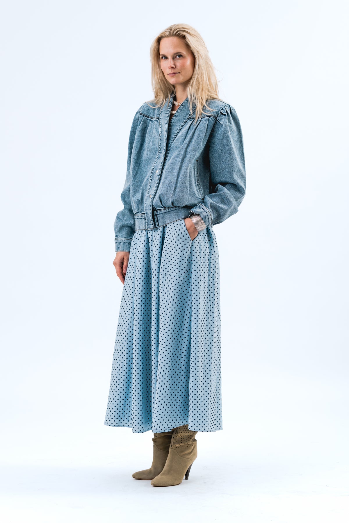 Lollys Laundry AkaneLL Maxi Rock Skirt Hellblau