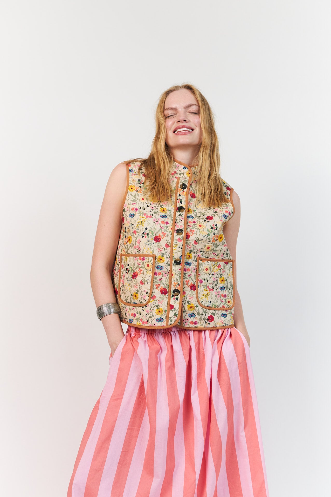 Lollys Laundry AkaneLL Midi Rock Skirt Rosa