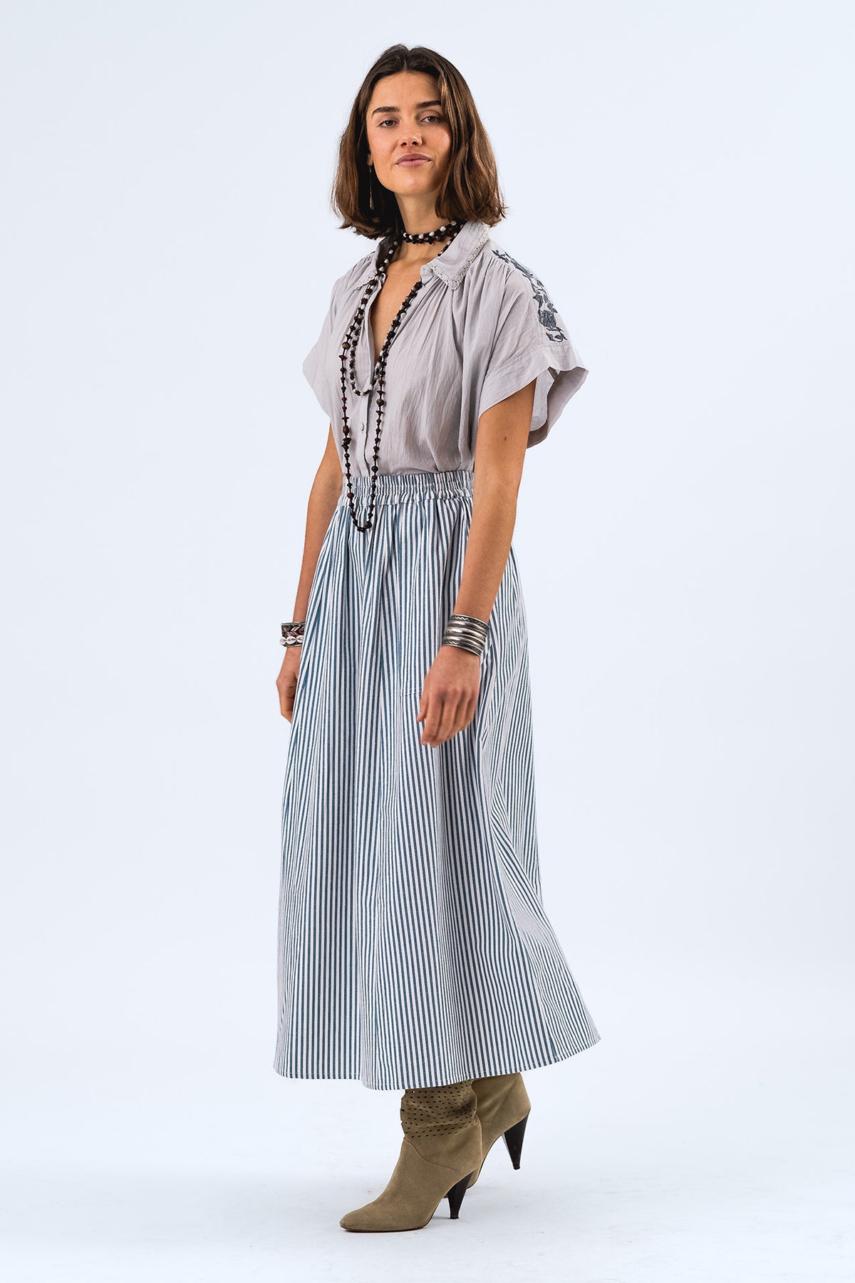 Lollys Laundry AkaneLL Maxi Rock Skirt Streifen