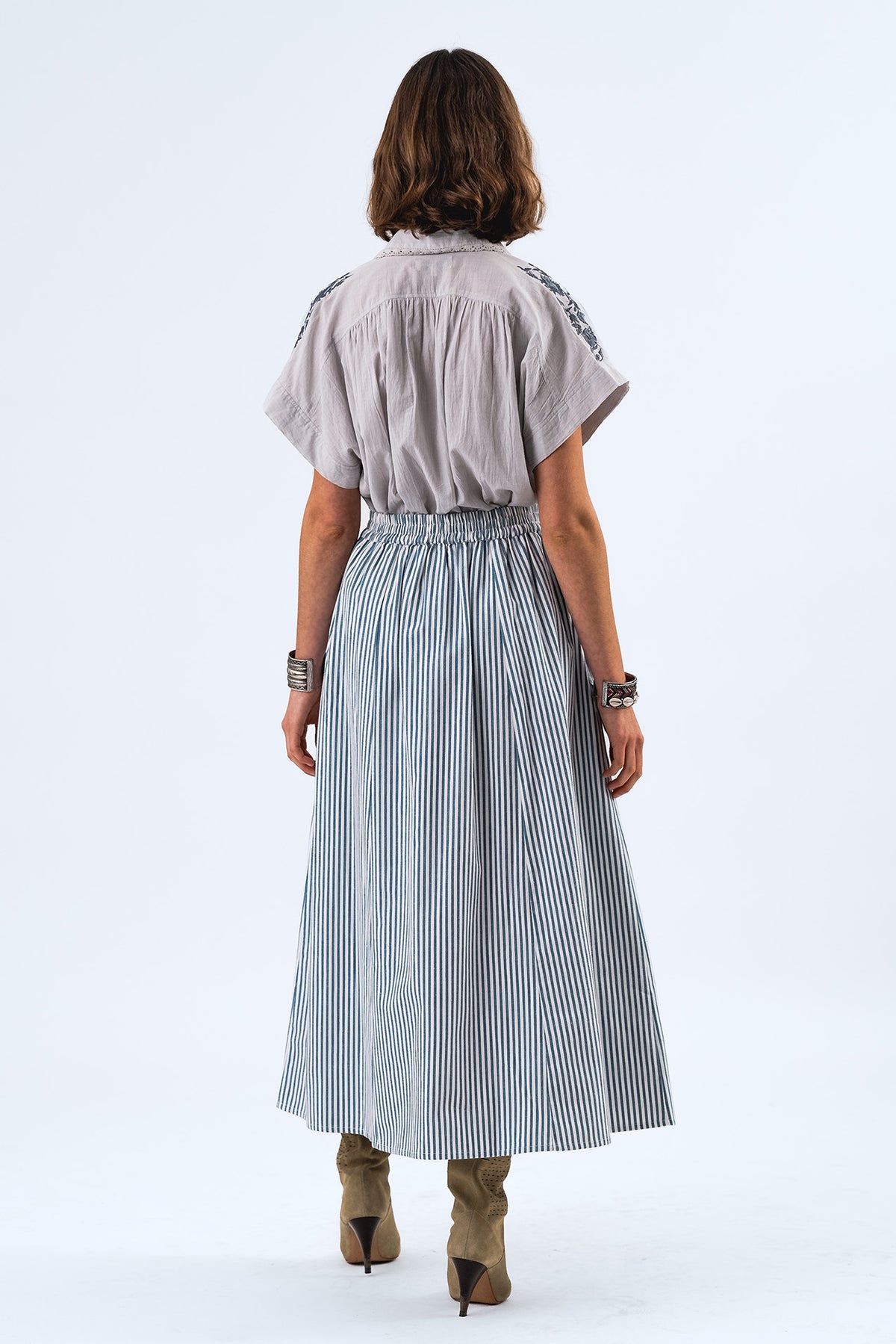 Lollys Laundry AkaneLL Maxi Rock Skirt Streifen
