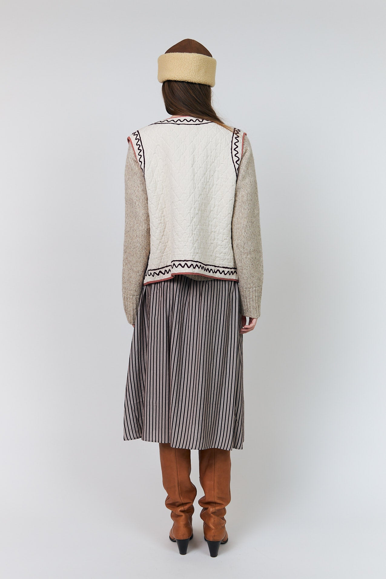 Lollys Laundry AkaneLL Midi Rock Skirt 08 Beige