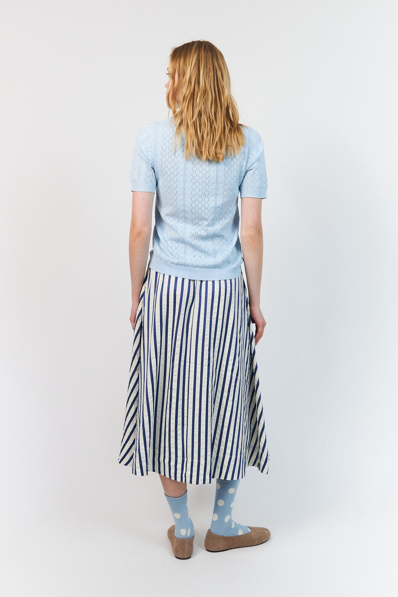 AlaiaLL Strickpolo - Hellblau