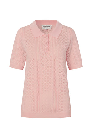 Lollys Laundry AlaiaLL Strickpolo T-shirt Rosa