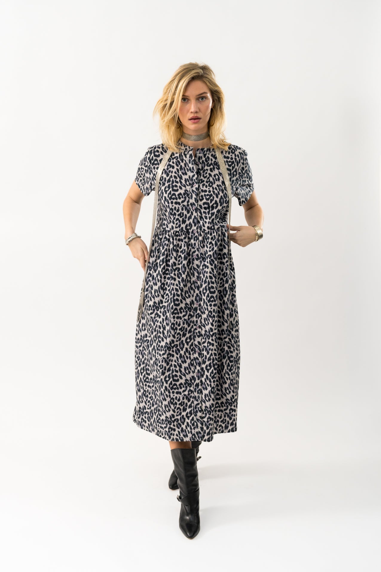 Lollys Laundry AliyaLL Maxi Dress SS Dress 72 Leopard Print