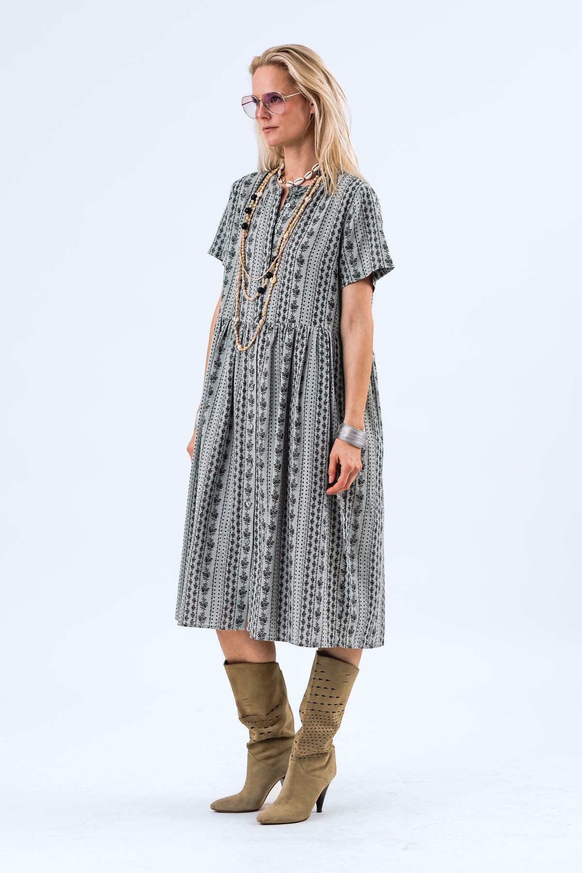 Lollys Laundry AliyaLL Midi Kleid Dress Gedämpftes Grün