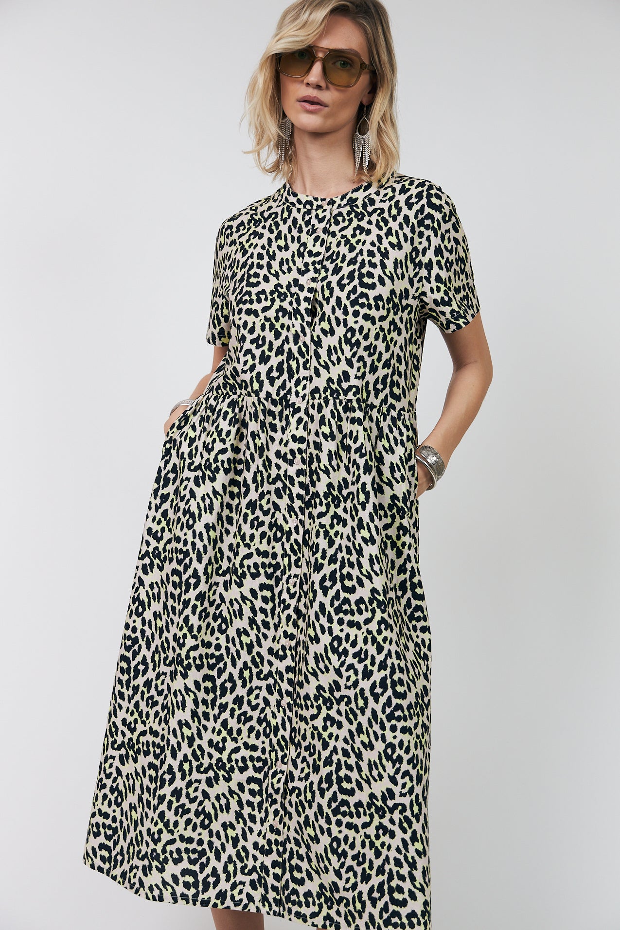 Lollys Laundry AliyaLL Midi Kleid Dress 39 Yellow