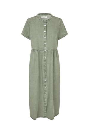 Lollys Laundry AliyaLL Midi Kleid Dress Gedämpftes Grün