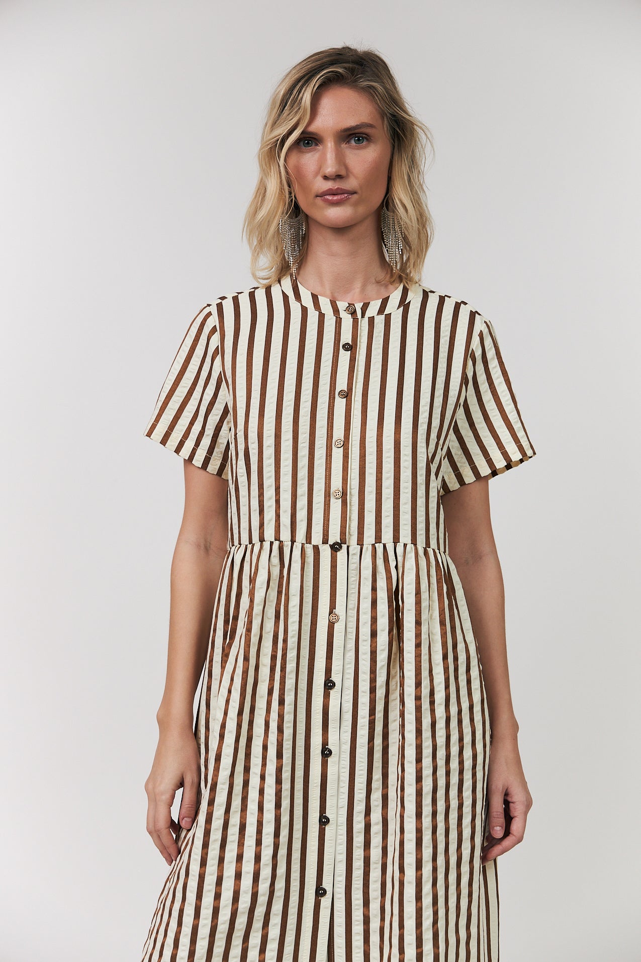 Lollys Laundry AliyaLL Midi Kleid Dress Dunkelbraun