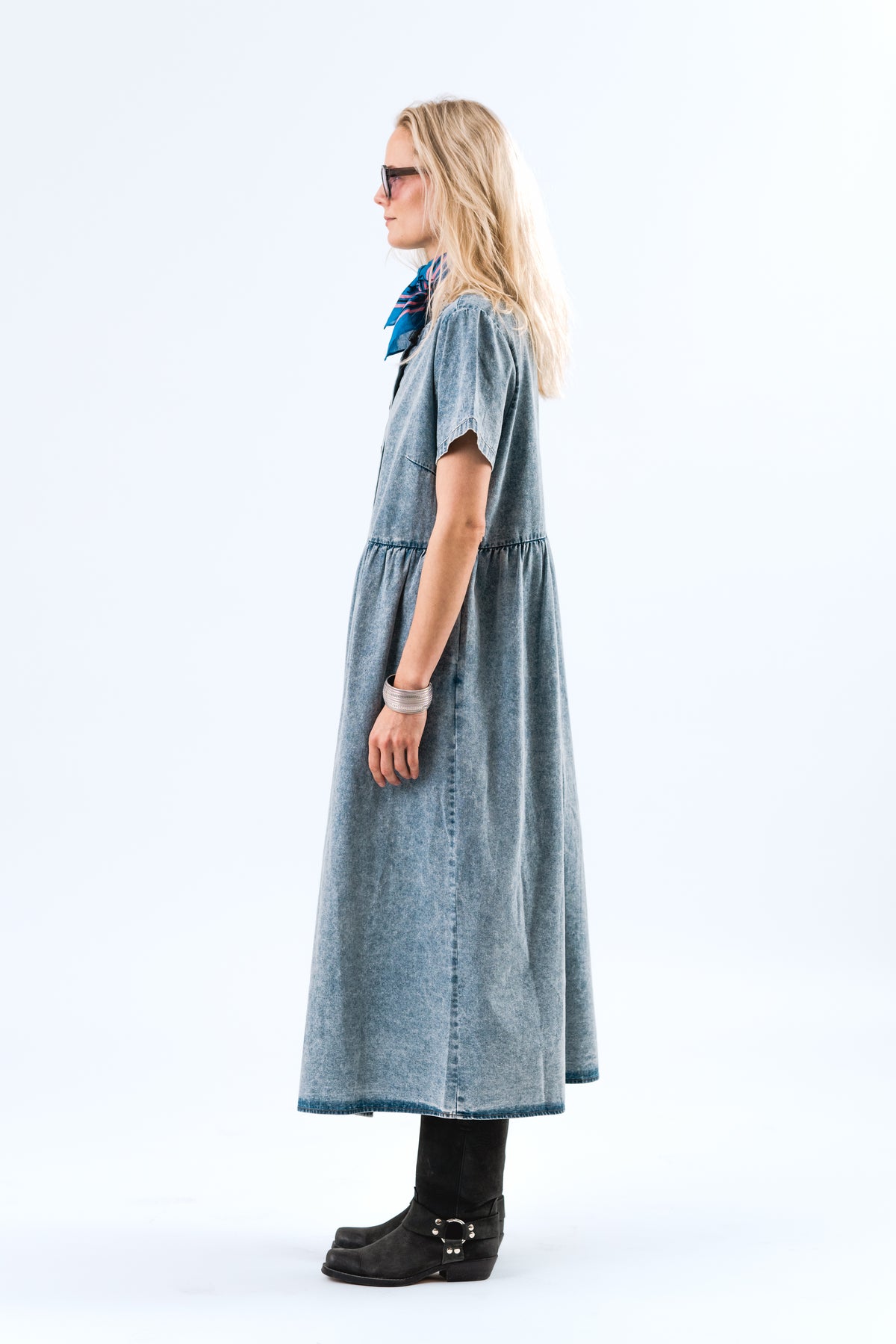 Lollys Laundry AliyaLl Maxi Kleid Dress Blaues Denim