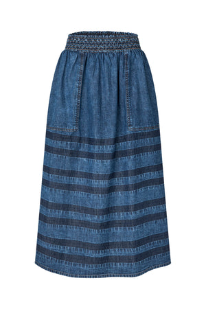 Lollys Laundry AmondLL Maxi Rock Skirt Blau