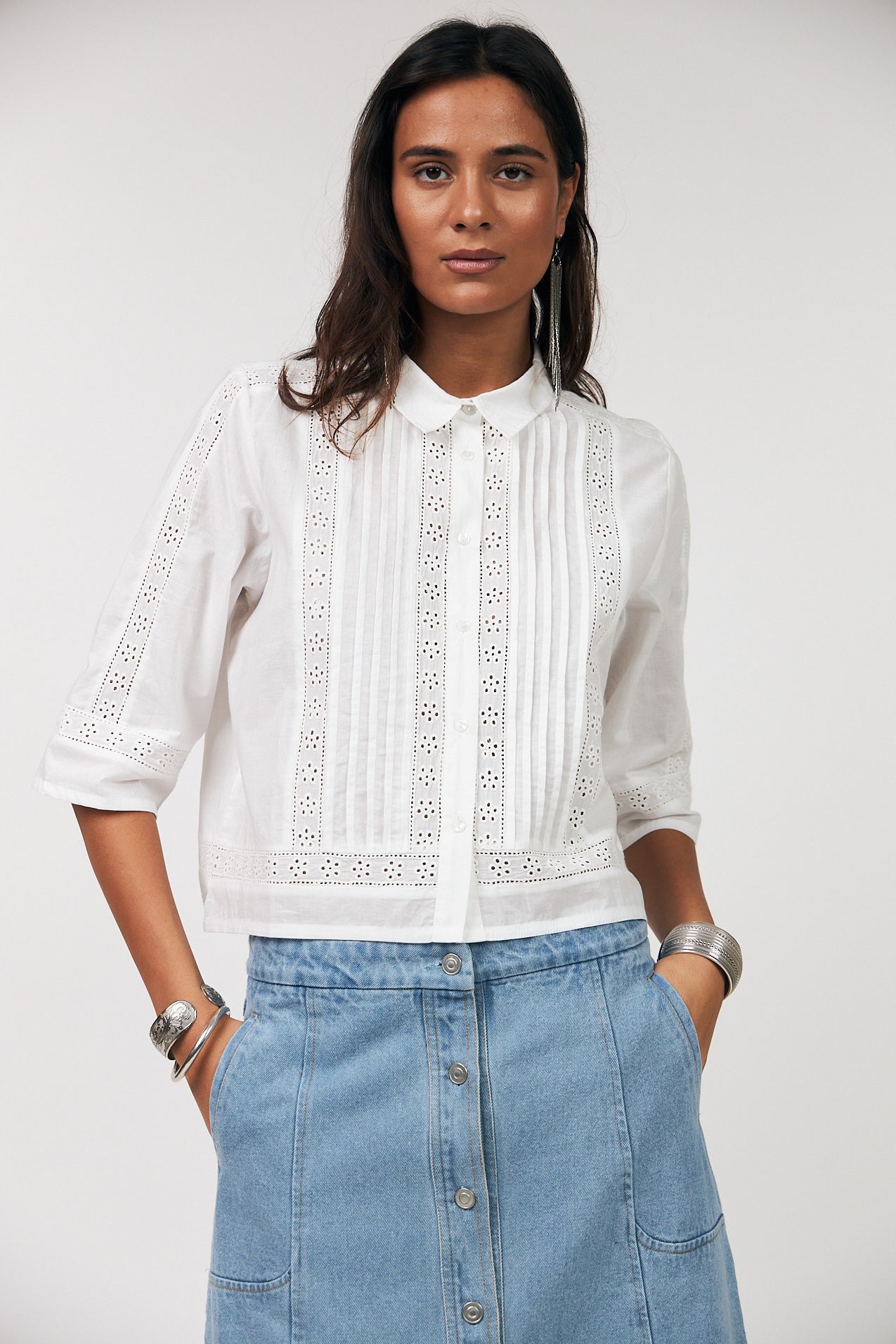 Lollys Laundry AmoraLL Hemdbluse Shirt 02 Creme