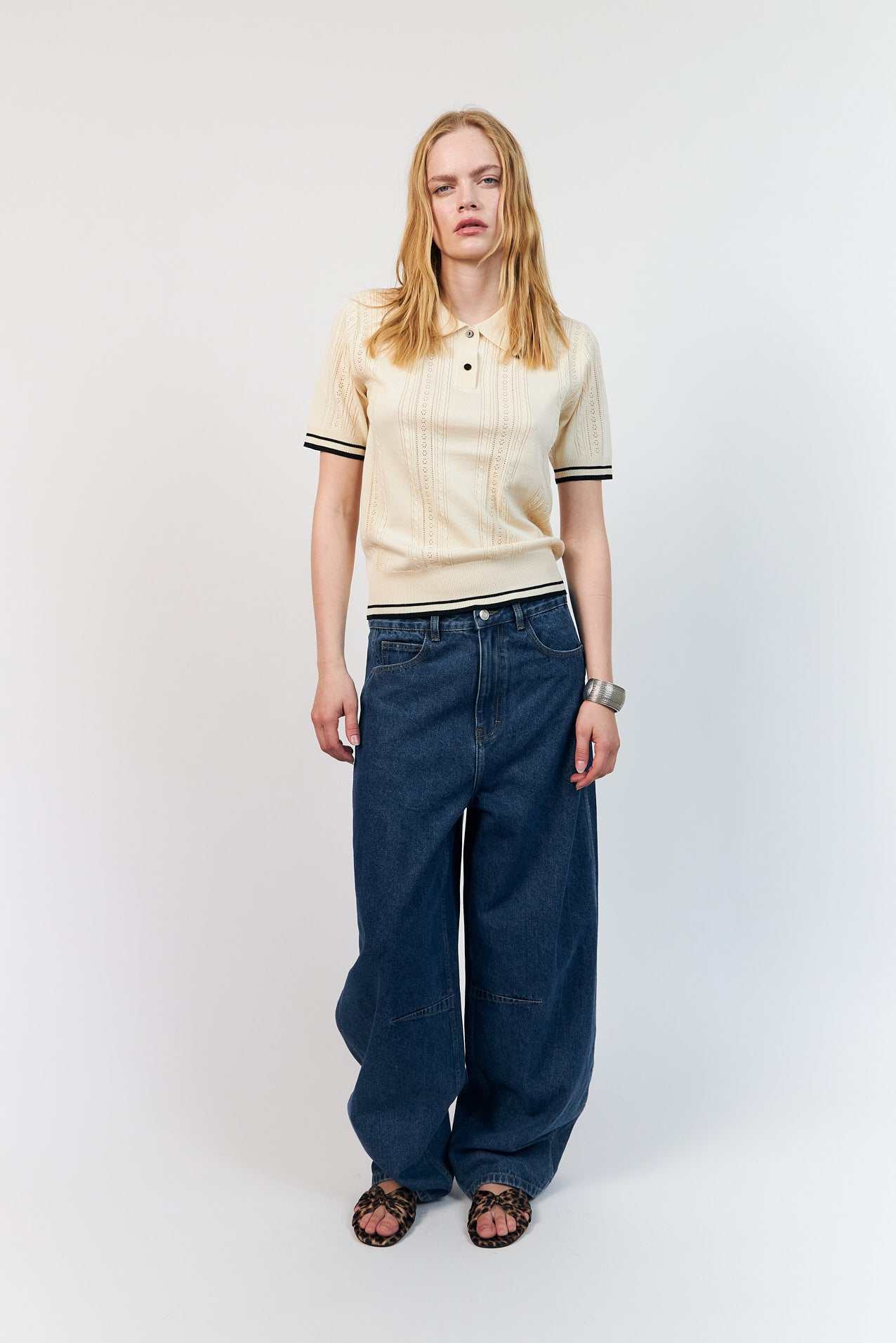 AndreaLL Strickpolo - Creme
