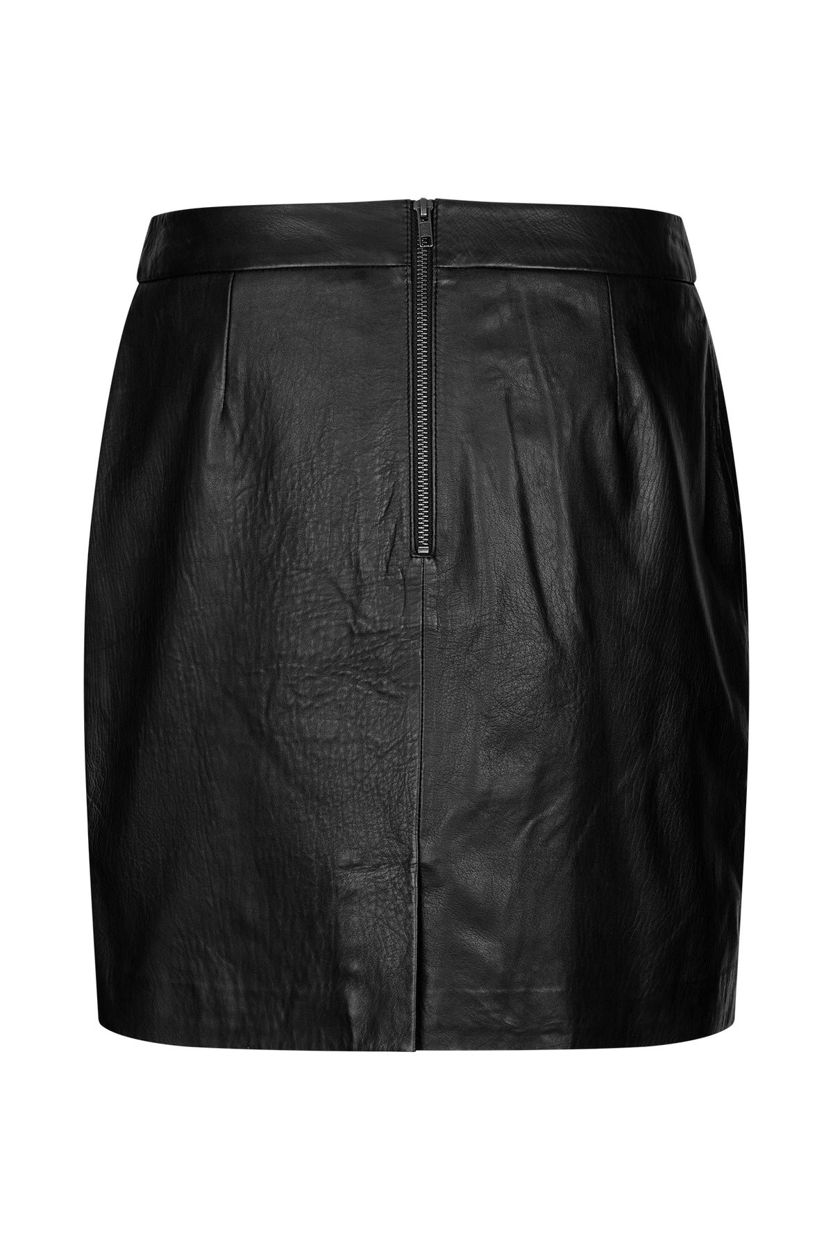 Lollys Laundry AquaLL kurzer Lederrock Skirt Schwarz