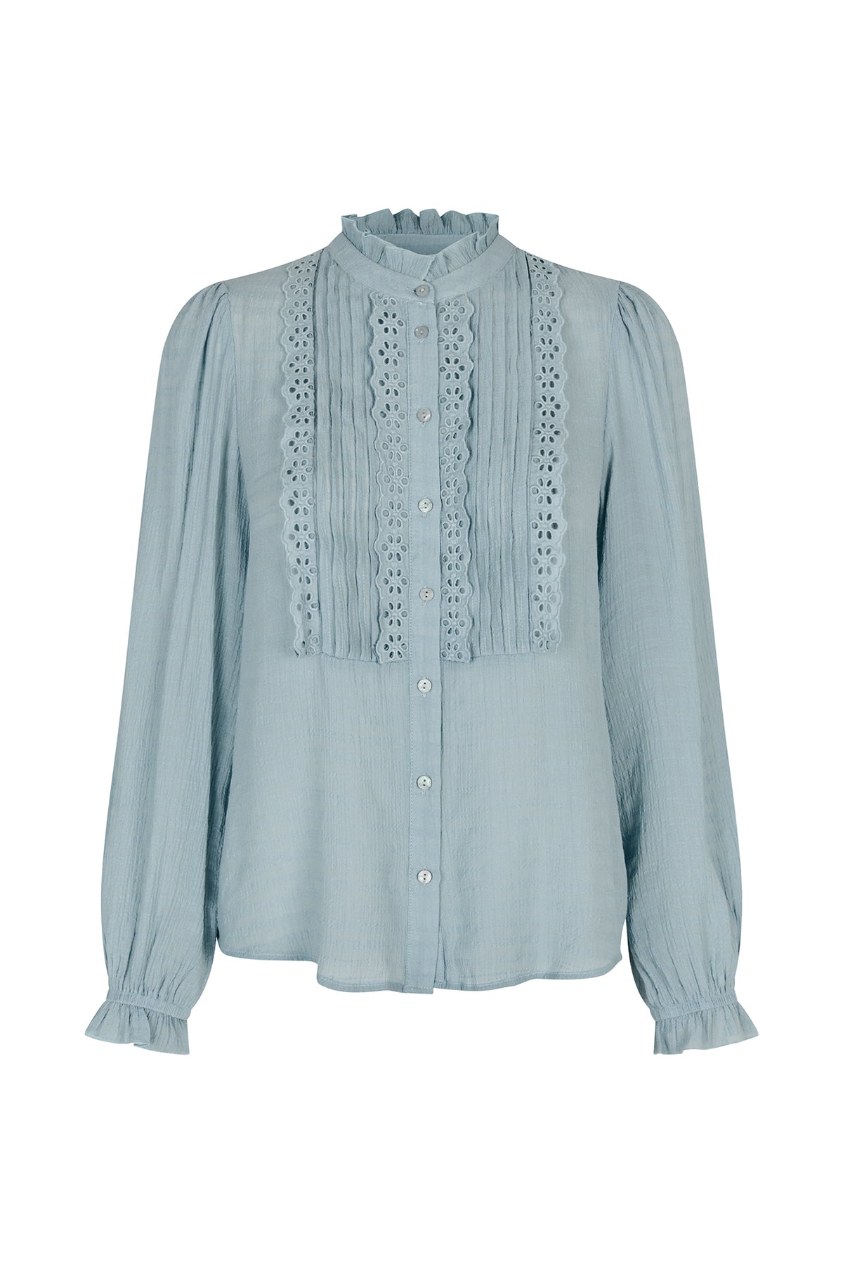 Lollys Laundry ArielLL Hemdbluse Shirt Gedämpftes Blau