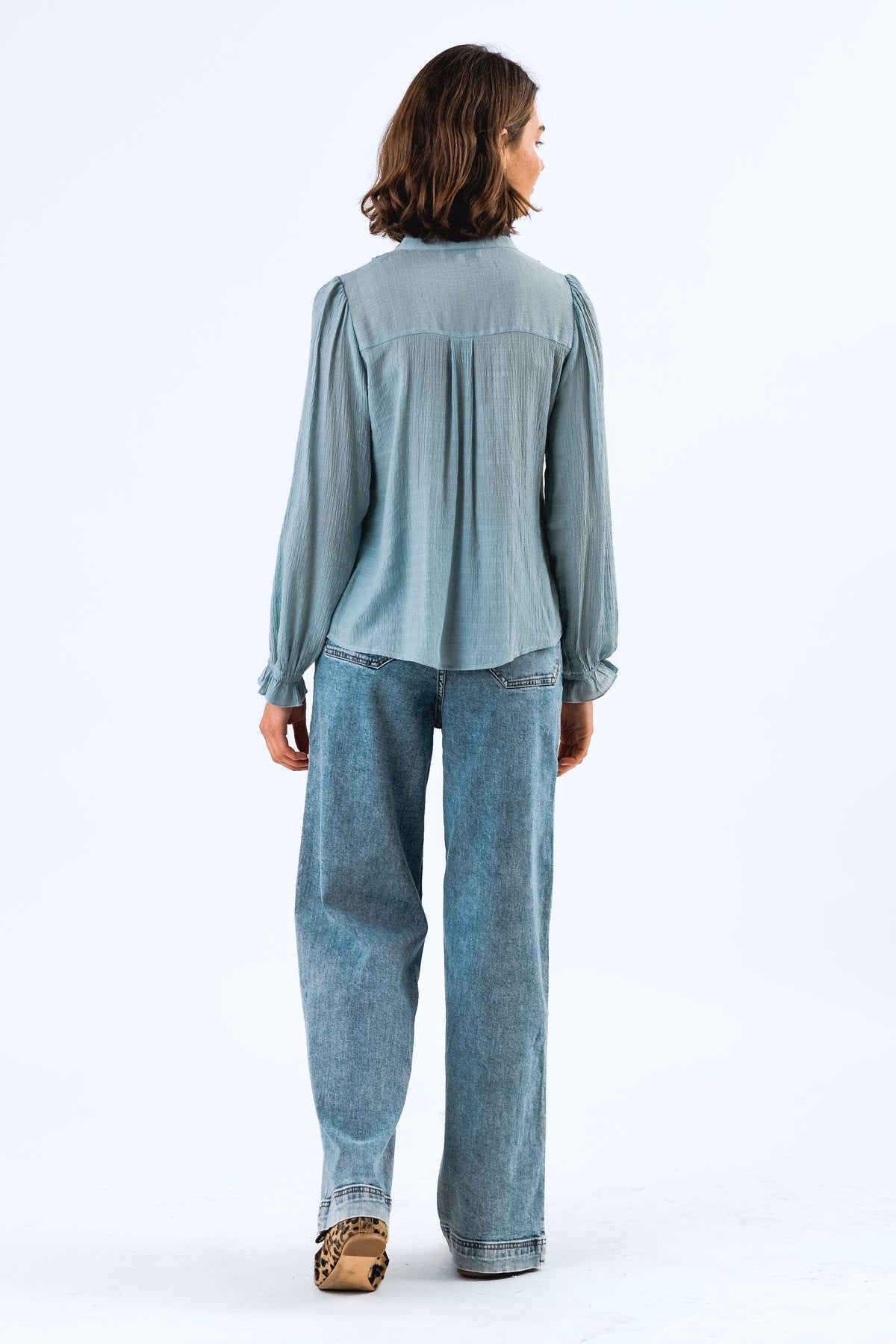 Lollys Laundry ArielLL Hemdbluse Shirt Gedämpftes Blau