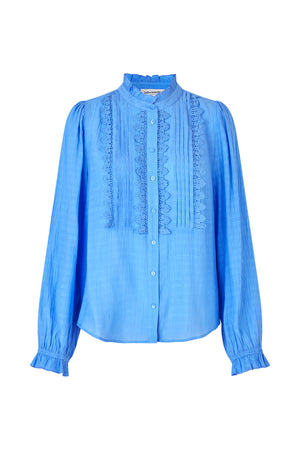 Lollys Laundry ArielLL Hemdbluse Shirt 97 Neon Blue