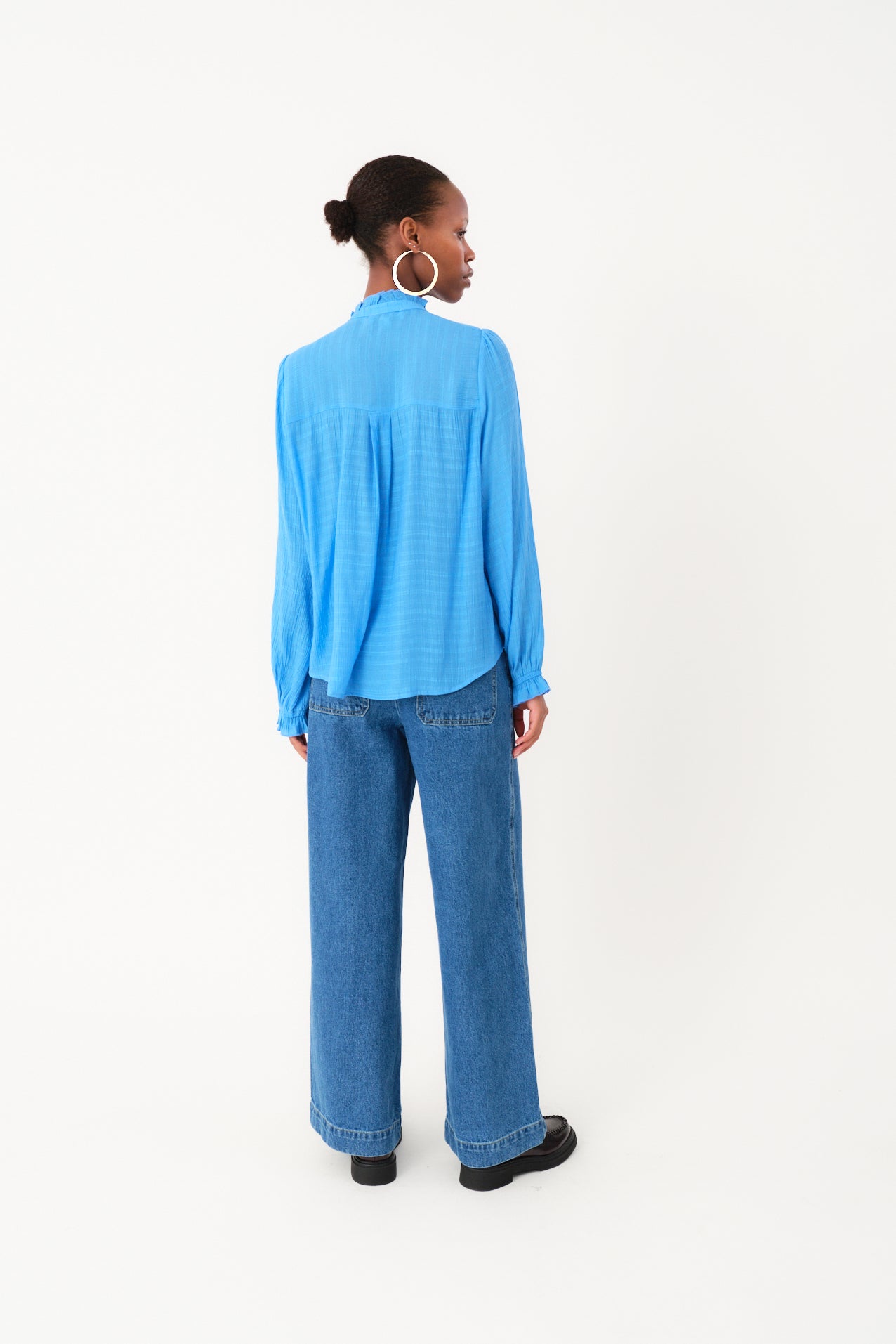 Lollys Laundry ArielLL Hemdbluse Shirt 97 Neon Blue