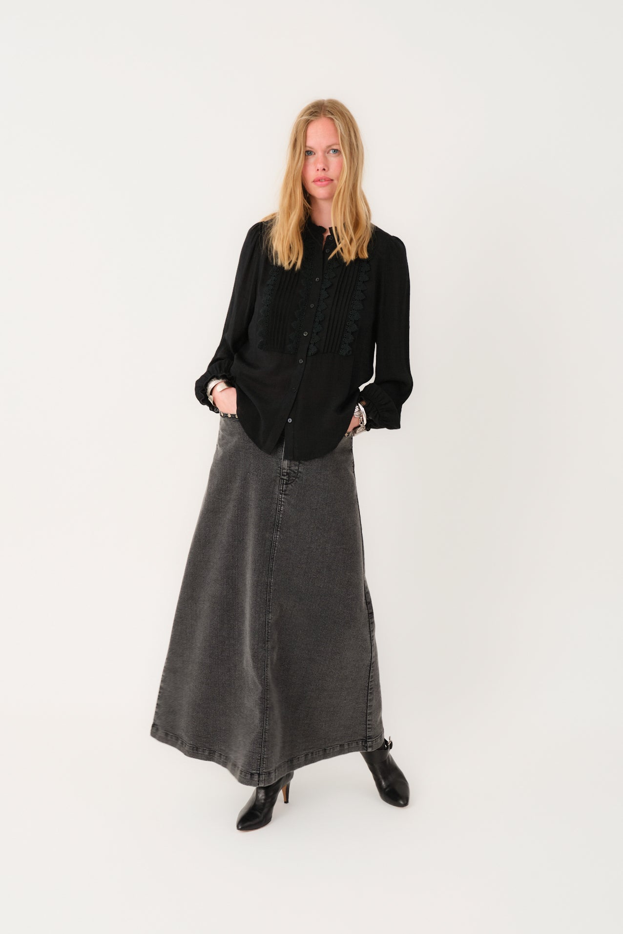 Lollys Laundry ArielLL Hemdbluse Shirt 99 Black