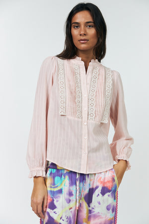 Lollys Laundry ArielLL Hemdbluse Shirt Rosa