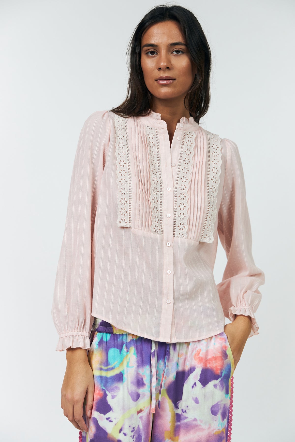 Lollys Laundry ArielLL Hemdbluse Shirt Rosa