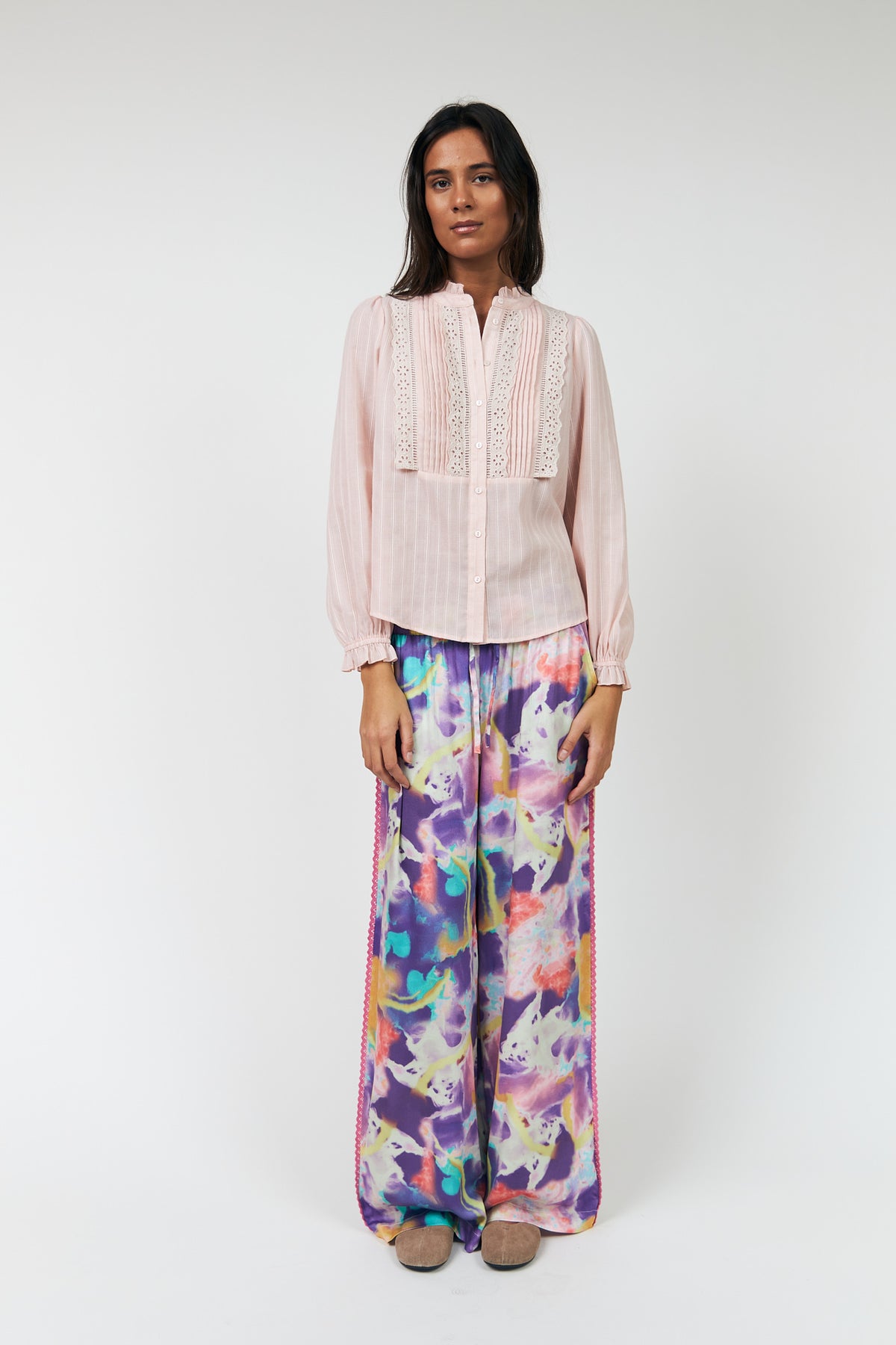 Lollys Laundry ArielLL Hemdbluse Shirt Rosa