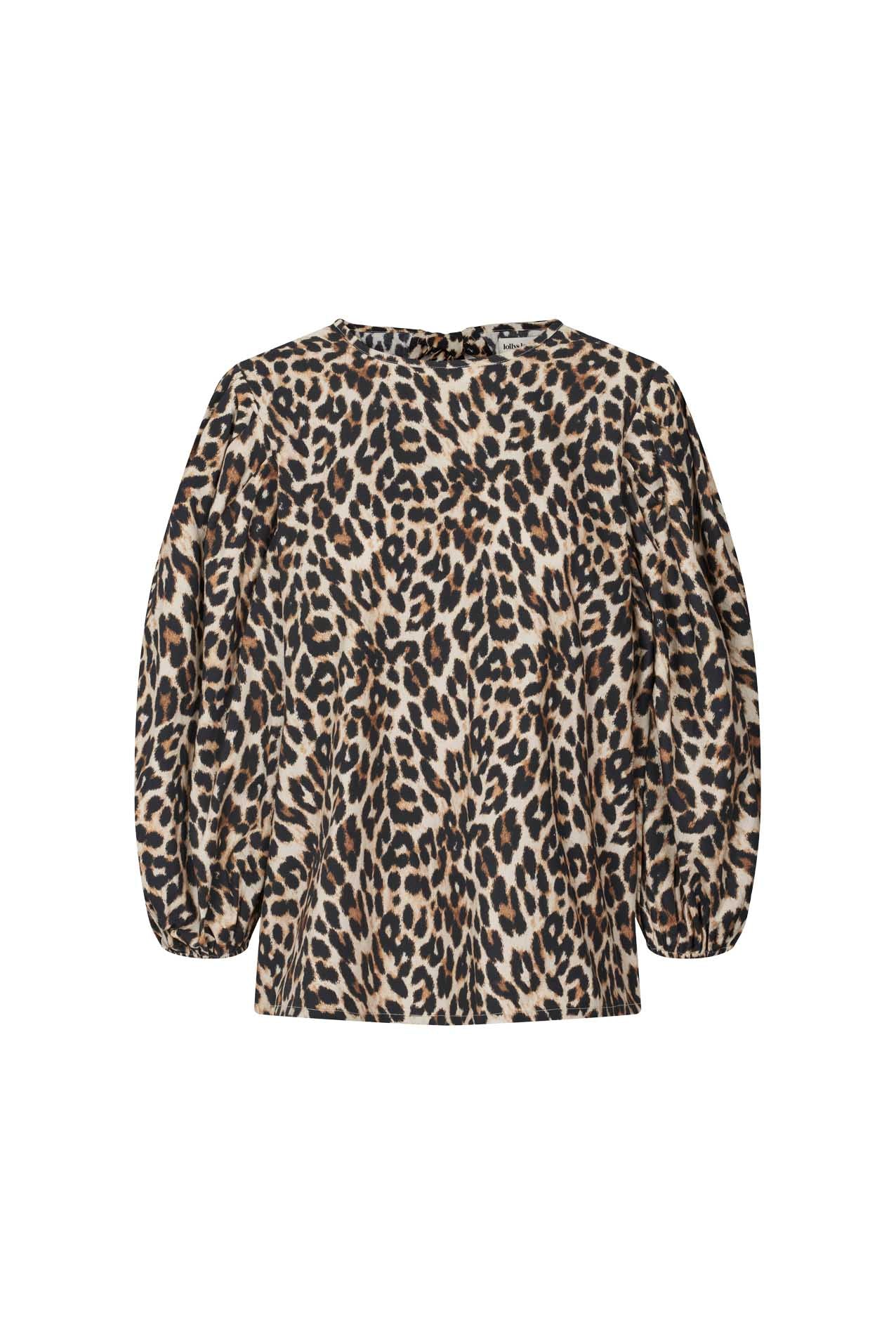 Lollys Laundry Bergen Blouse Shirt 72 Leopard Print