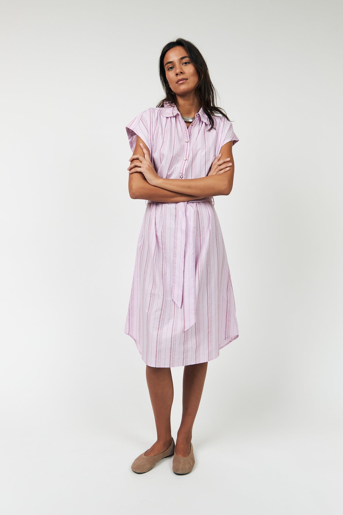 Lollys Laundry BeyLL Midi Kleid Dress Flieder