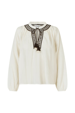 Lollys Laundry BiharLL Blouse LS Blouse 02 Creme