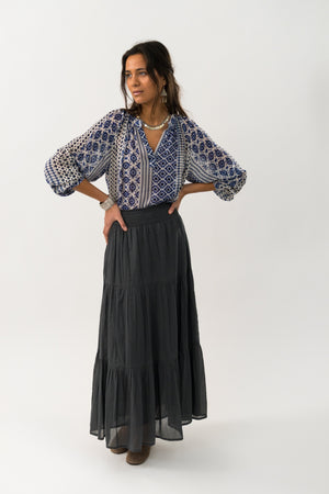 Lollys Laundry BiharLL Bluse Blouse 20 Blue