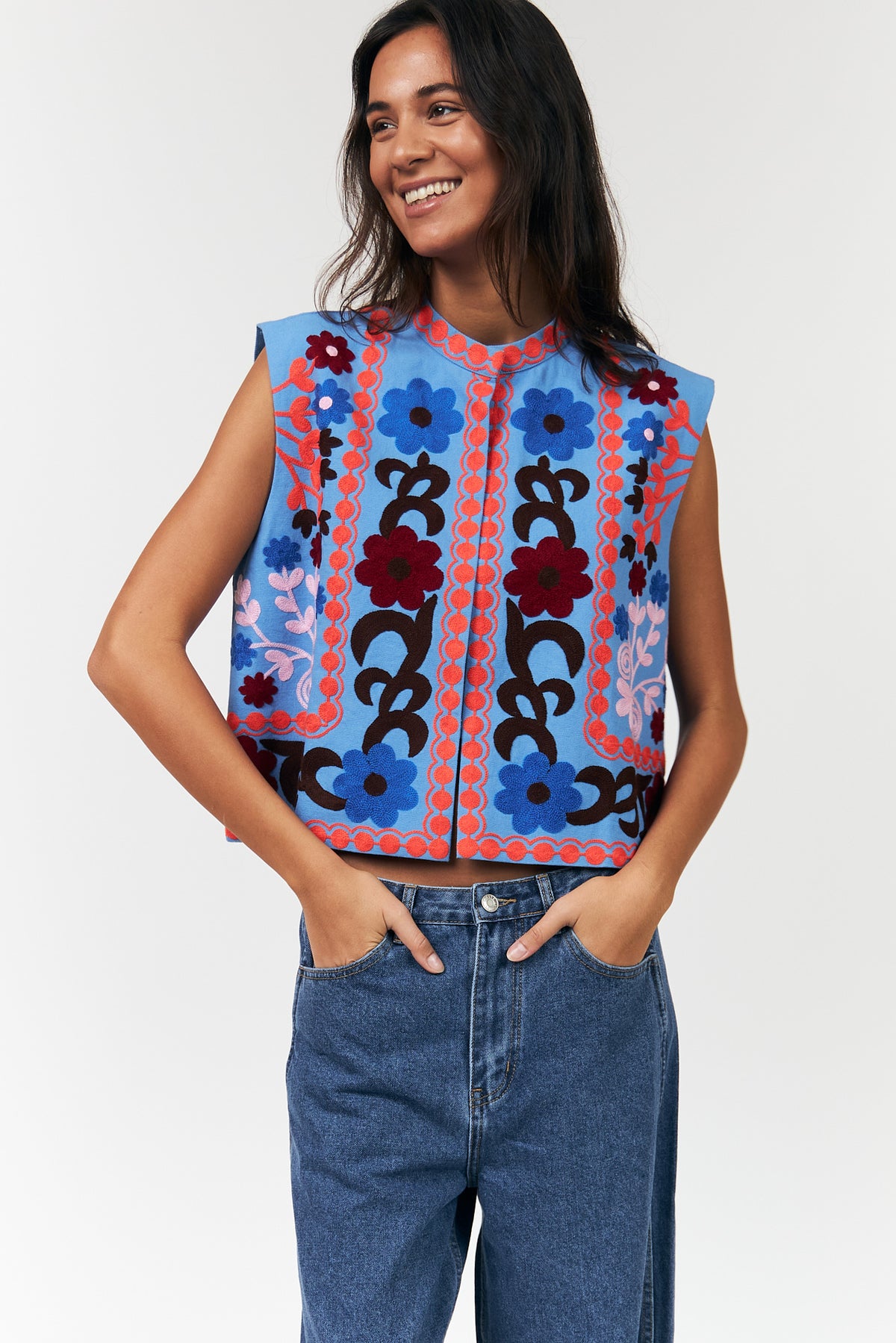 Lollys Laundry BinLL Weste Vest Blau