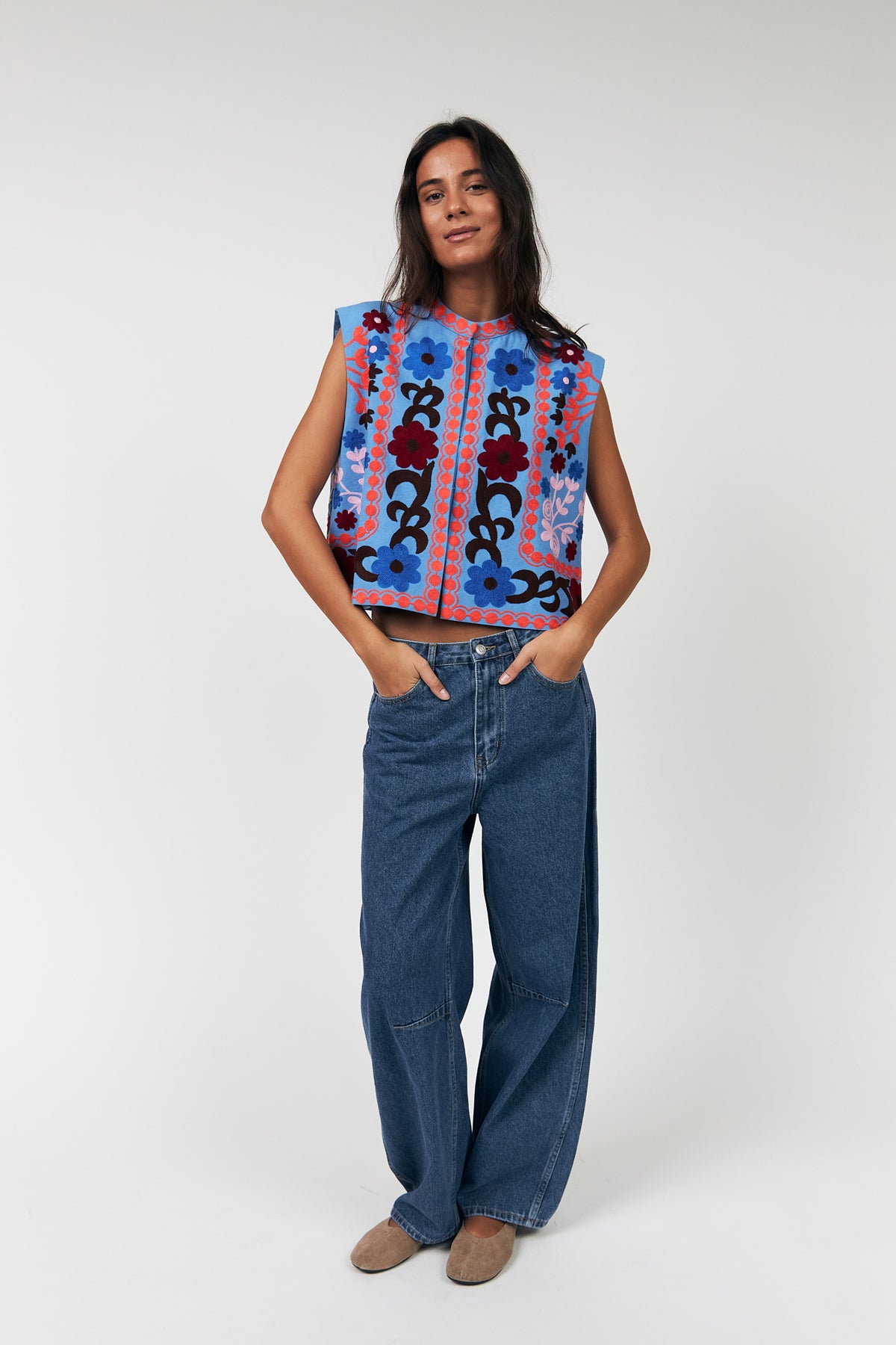 Lollys Laundry BinLL Weste Vest Blau