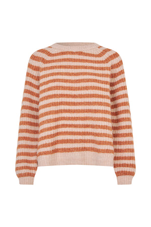Lollys Laundry BinaLL Strick Jumper Jumper Rostbraun