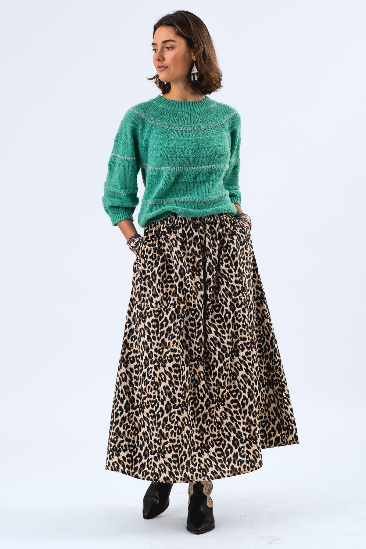 Lollys Laundry BjorkLL Strickpullover Jumper Neon grøn