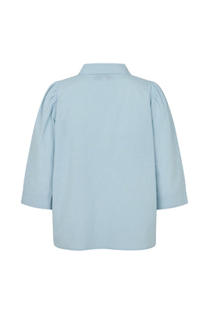 Lollys Laundry BonoLL Bluse Shirt Staubblau